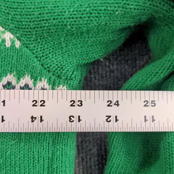 Jolly Sweaters Ugly Christmas Sweater Unicorn Santa Mens SZ XL Green Embroidered - Picture 6 of 13